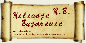 Milivoje Buzarević vizit kartica